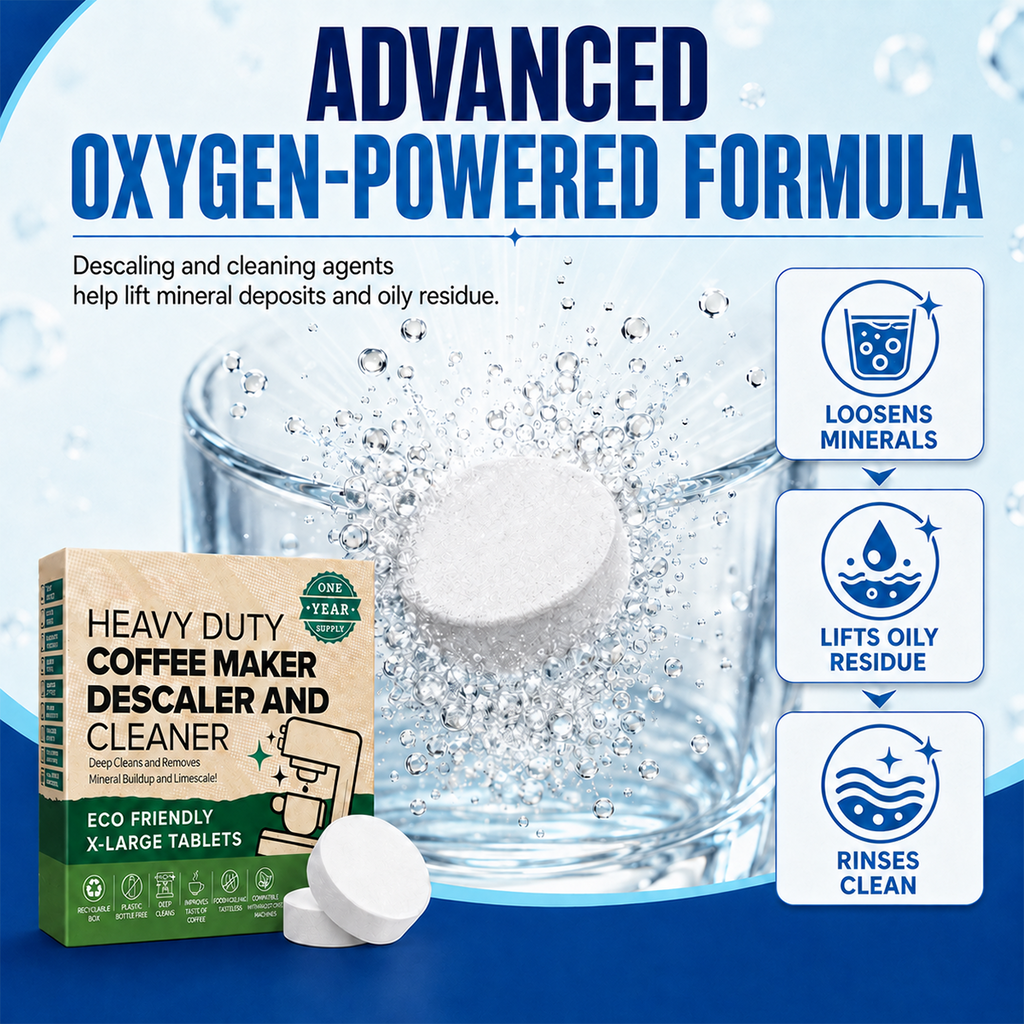 💧 Coffee Maker Cleaner and Descaler Tablets