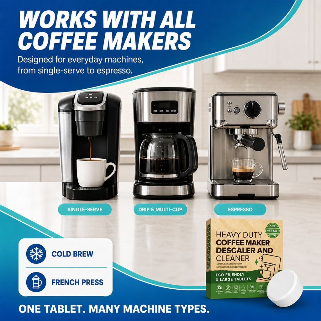 💧 Coffee Maker Cleaner and Descaler Tablets