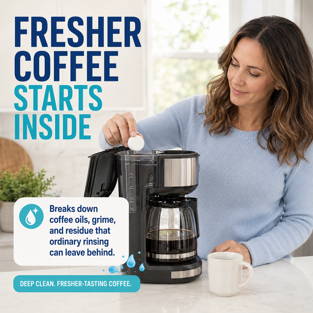 💧 Coffee Maker Cleaner and Descaler Tablets
