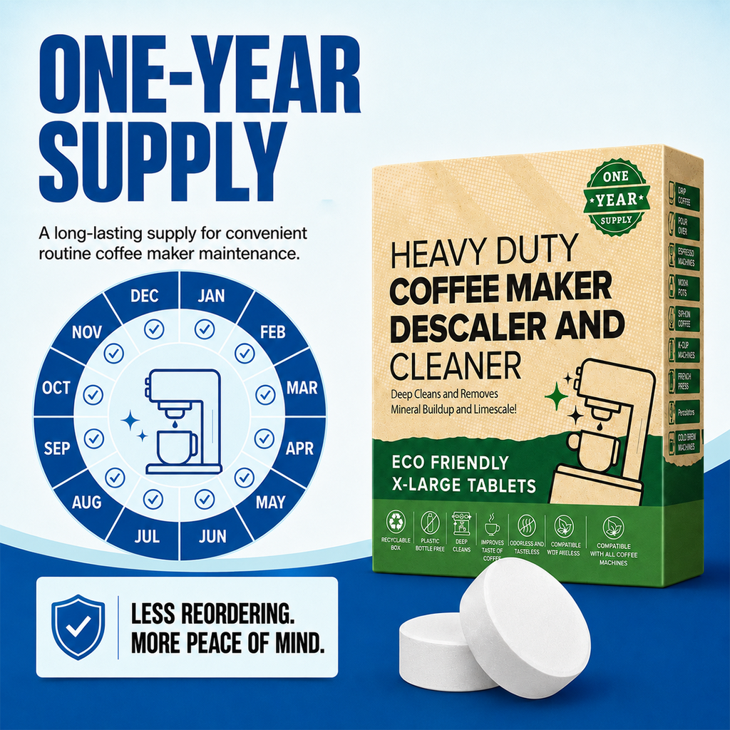 💧 Coffee Maker Cleaner and Descaler Tablets